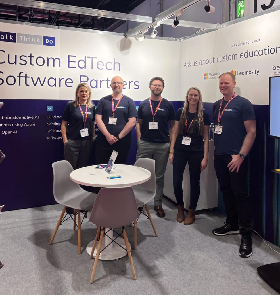 Talk Think Do exhibition stand at Bett UK 2024