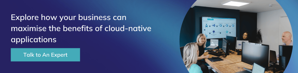 Talk Think Do banner to book a consultation for custom cloud-native applications