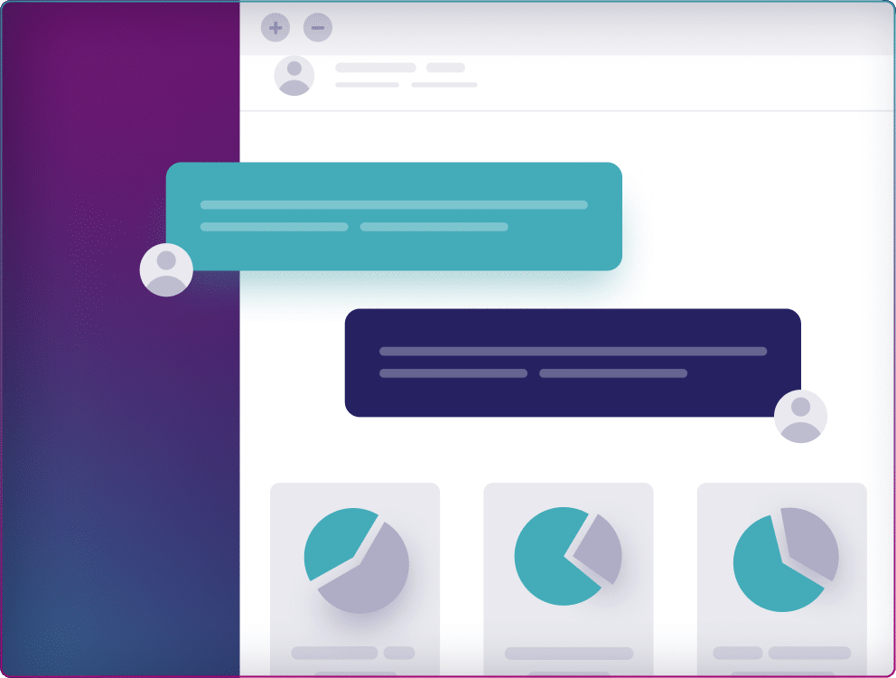 Custom software dashboard interface showing task management and project tracking